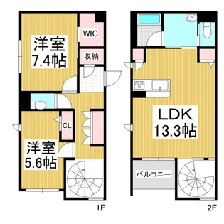 ブリューテ並柳【103号室】の間取り