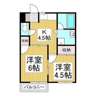 林ハイツ【201号室】の間取り