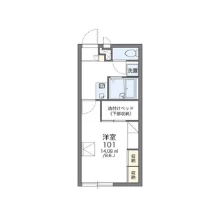 レオパレスやまろ【103号室】の間取り