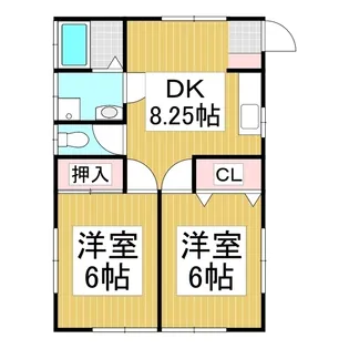 レスコ平出【203号室】の間取り
