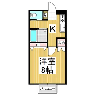 ハイツアップルトゥリー【102号室】の間取り