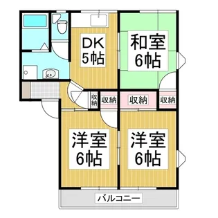 フラワーフレグランス【202号室】の間取り