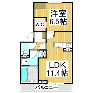 ハーモニック辻【302号室】の間取り