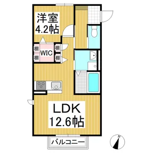 Grand Blanc【101号室】の間取り