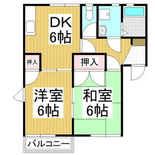 グリーンビレッジ B【101号室】の間取り