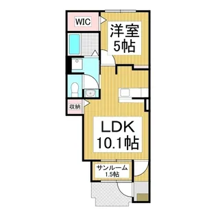 ファンターナモーレ【1階】の間取り
