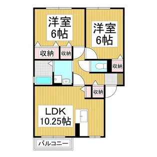 ブライテン クレスト【102号室】の間取り