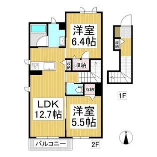 フロレゾン【2階】の間取り