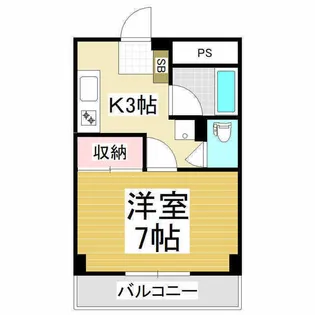 松本ノーサンマンション【1階】の間取り