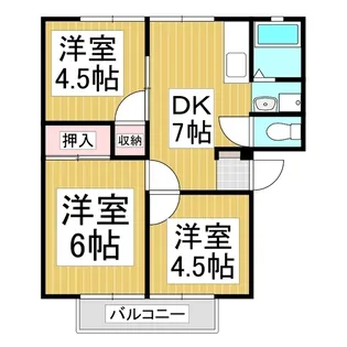 コーポ誠心【202号室】の間取り