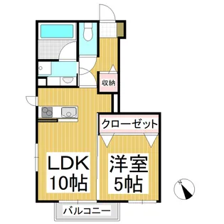 アルシャヴィン【102号室】の間取り