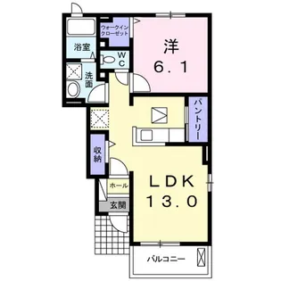 アップル.東B【1階】の間取り