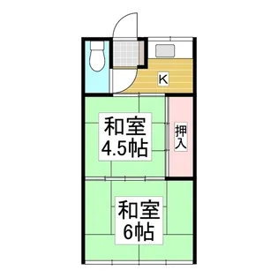 たかの荘【1号室】の間取り