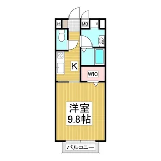 陽のあたる丘C【103号室】の間取り