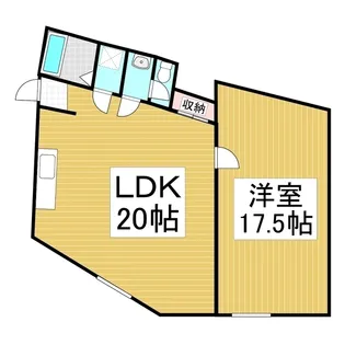 T・Cアッセンブリー【213号室】の間取り