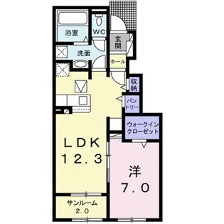 サフィールA【1階】の間取り