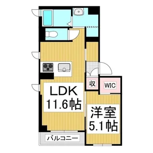 クレスティーク【302号室】の間取り