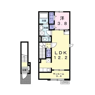 アンボヌール【2階】の間取り