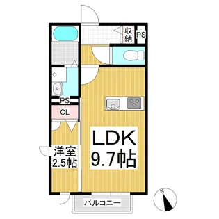 ア・レーズ上田A【101号室】の間取り