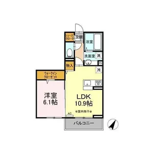 Arcobaleno【206号室】の間取り
