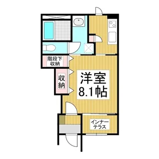 カーサ・フルッテート【1階】の間取り