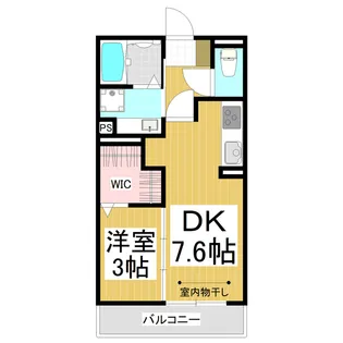 コンフォーティア中御所 A棟【305号室】の間取り