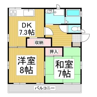柴宮田中アパート【101号室】の間取り