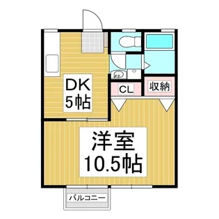 宮崎ハイツ【2-E号室】の間取り