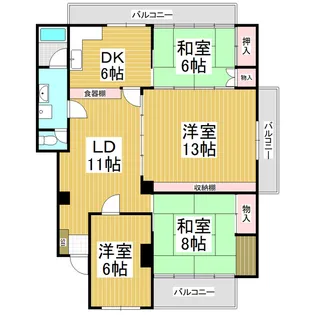 芳川コーポ【4階】の間取り