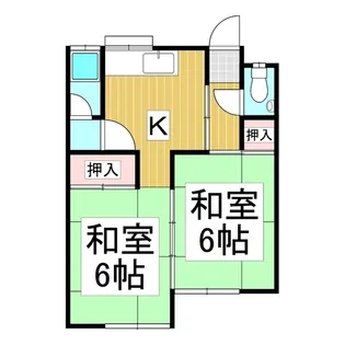 コーポやよい【1号室】の間取り