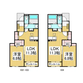 コンフォーティア小諸 C棟【103号室】の間取り