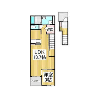 コンフォーティア小諸 B棟【202号室】の間取り