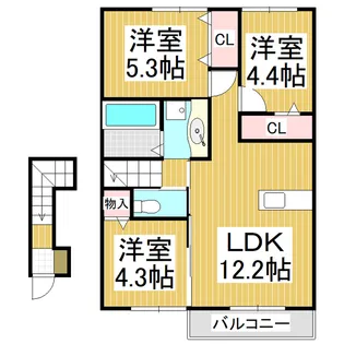 ヴェルデ蓮華【2階】の間取り