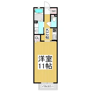 メゾン・ルジア【203号室】の間取り