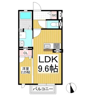 Diana【203号室】の間取り