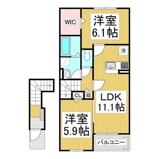 レクシェール【2階】の間取り