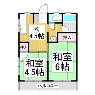 コーポ大和【203号室】の間取り