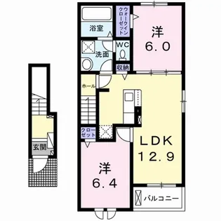 グランジーノ【2階】の間取り