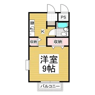 関マンション【3階】の間取り
