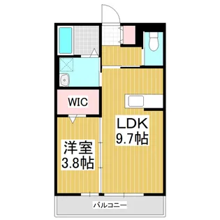 クロシェットF3【105号室】の間取り