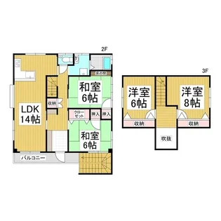 湖南ハウス【2F号室】の間取り