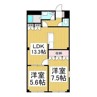 ビラオクタポルテ【205号室】の間取り