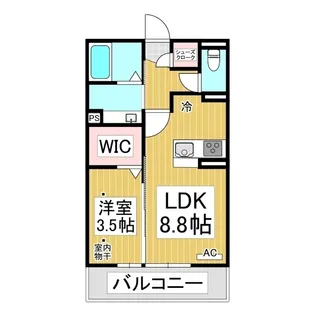 サンセール若里【3階】の間取り