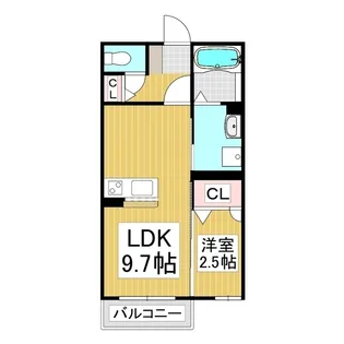 リーフガーデン【202号室】の間取り