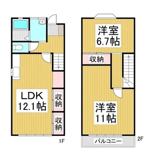 ハイツタカミ【101号室】の間取り