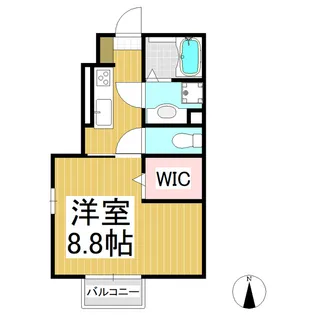 ラカゼット【101号室】の間取り