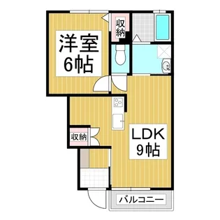 エルメゾン湖浜【101号室】の間取り