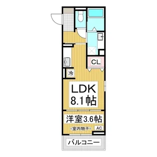 ミヌエット【3階】の間取り