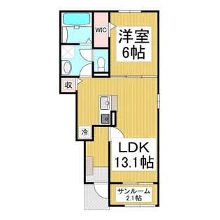 SPRING HILL A【1階】の間取り