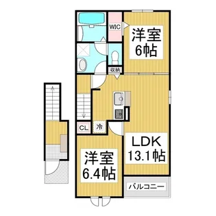 SPRING HILL A【2階】の間取り